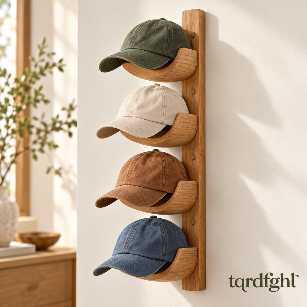 tqrdfghl™ Four-Tier Curved Cap Display Rack — Main view