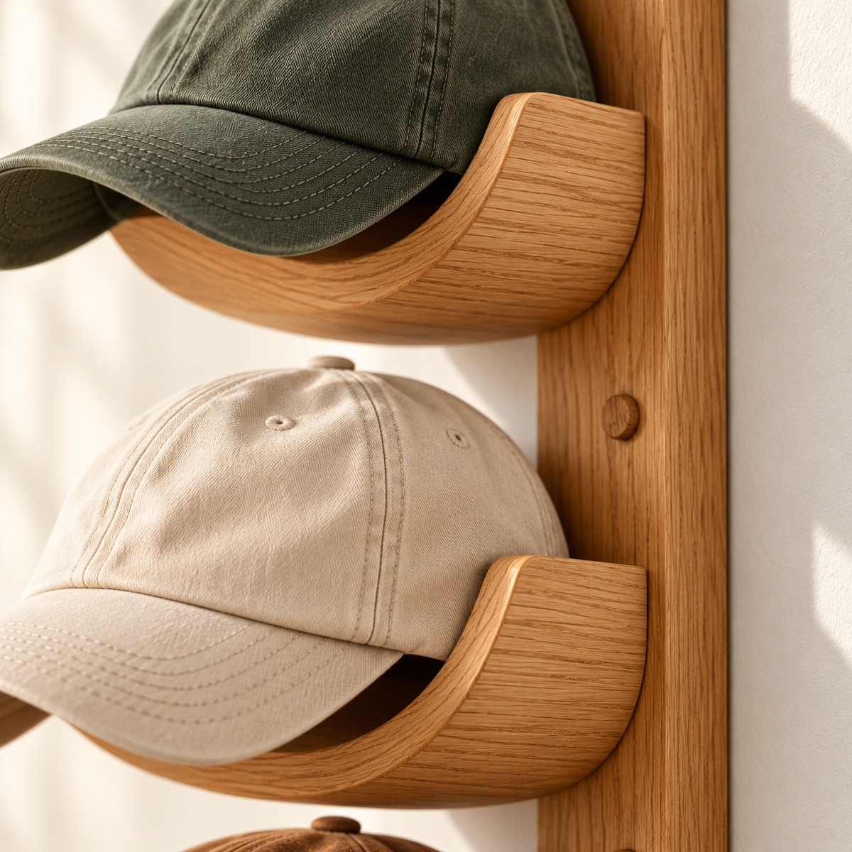 tqrdfghl™ Four-Tier Curved Cap Display Rack — Product detail