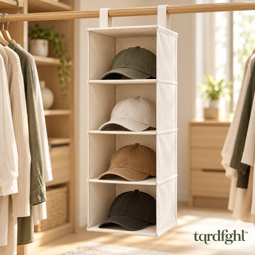 tqrdfghl™ Four-Shelf Hanging Hat Organizer — Main view